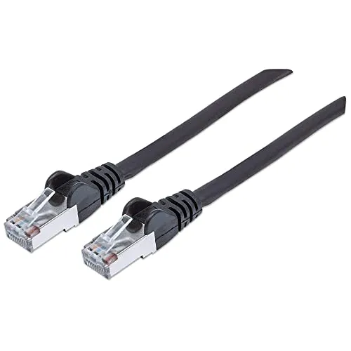 Intellinet 735391 RJ45 Patchkabel CAT 6 S/FTP 2.00 m Schwarz vergoldete Steckkontakte 1 St.