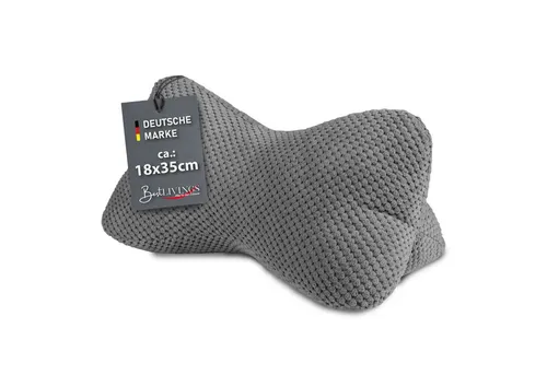 Bestlivings Nackenstützkissen Leseknochen 18x35 cm, Füllung: Polyester, Bezug: Polyester, Rückenschläfer, moderne Bubble-Optik, ergonomisch, waschbar bei 30°C, trocknergeeignet