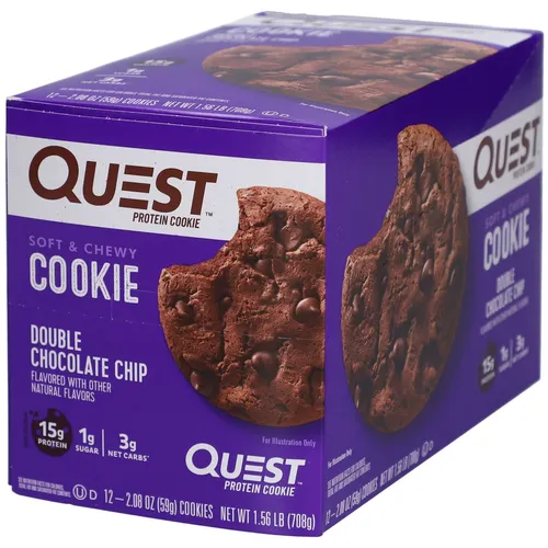Produktbild Quest Nutrition Protein Cookie Double Chocolate Chip (12x59g)
