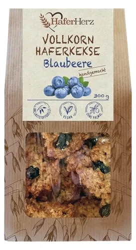 HaferHerz Volkorn Haferkekse Blaubeere handgemachte 300g