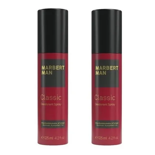 Marbert Man Classic Natural Deodorant Spray 2 x 125 ml neu Etikett zerkratzt
