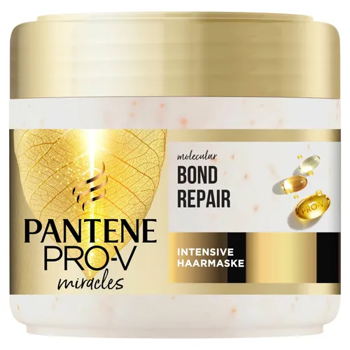 Pantene Pro-V Miracles Molecular Bond Repair Haarmaske - SHAMPOO & SPÜLUNG: Tiefenwirksame Haarpflege mit Biotin für extrem trockenes und geschädigtes Haar – repariert Haarbindungen und sorgt für gesunden Glanz.