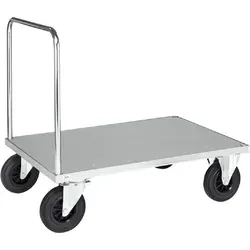 OSWALD Transportgeräte Schiebebügelwagen - Transportwagen mit robustem Blechboden, Tragfähigkeit bis 500 kg, ideal für schwere Lasten in Lager und Betrieb.