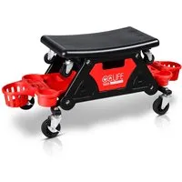 CCLIFE Werkstatthocker mit Ablagen - Transportroller mit abnehmbarer Sitzfläche, stabil und langlebig, Tragfähigkeit von 130 kg, ideal für Werkstatt und DIY-Projekte.