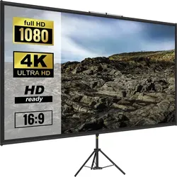 16:9 Beamer Leinwand Rolloleinwand Stativ 4K-HD
