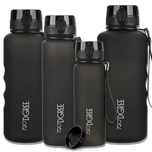 720°DGREE Trinkflasche 750ml “uberBottle“ abnehmbare Schlaufe +Motivationsskala, Sieb