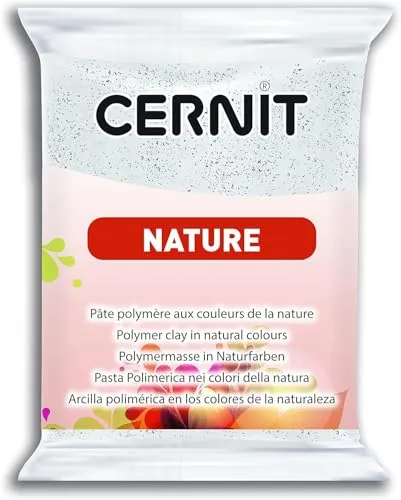 CERNIT CE0940056983C - Block Modelliermasse (Polymer) NATURE, ofenhärtend, sofort gebrauchsfähig, 56g, für DIY, Schmuck, Figuren, für Einsteiger und Hobbykünstler, Granit, 1 Stück