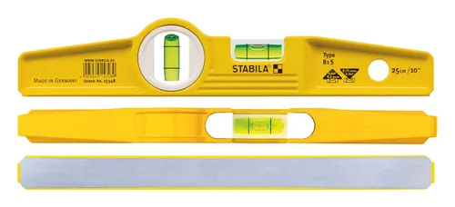 Stabila Wasserwaage Type 81 S Torpedo - 25 cm, präzise Messungen für handwerkliche Projekte