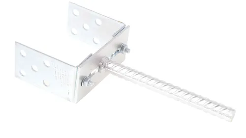 Aqbau® U-Pfostenträger verstellbar 0 -160 mm Holzpfosten mit Steindolle