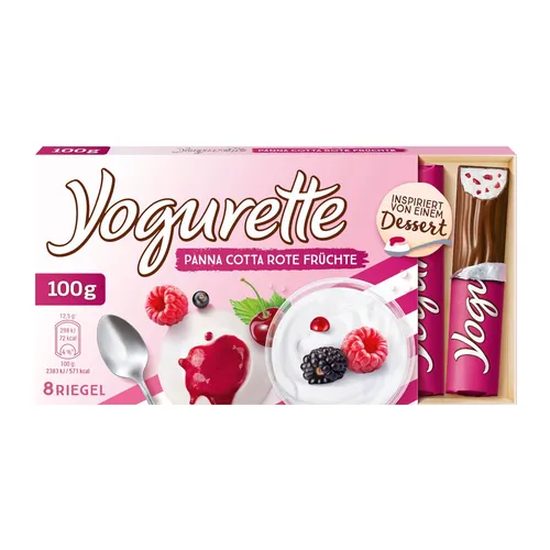 Ferrero Yogurette Panna Cotta Creme Rote Früchte Packung 100g