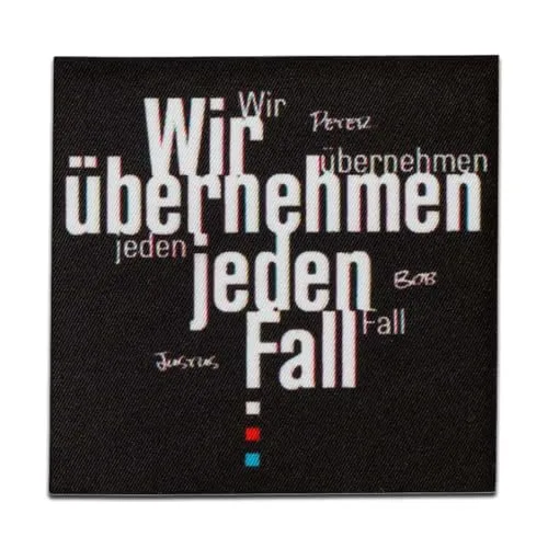 Mono Quick 1813x Die drei ??? Applikation, Bügelbild, Patch, Aufnäher, Drei Fragezeichen (18133 - Etikett)