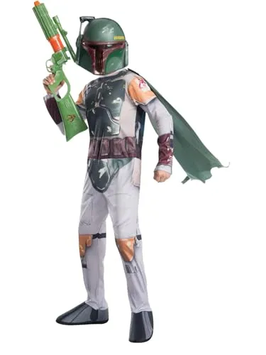 Rubie‘s Star Wars Boba Fett-Kostüm für Kinder, Stil 3, 3-4 Jahre, Größe 112-122 cm - Lizenziertes Boba Fett-Kostüm mit Maske und fotorealistischem Overall für unvergessliche Karnevals-Momente. Ideal für kleine Star Wars-Fans!