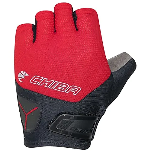 Chiba Gel Air Fahrrad Handschuhe kurz rot/schwarz 2023: Größe: XXL (11)