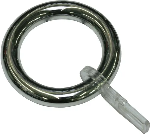 GARDINIA Gardinenring Kunststoff mit Faltenlegehaken, Gardinen, (10-St), Serie Spannstange Ø 23/26 mm