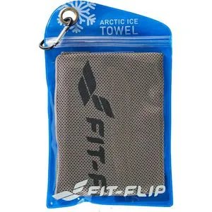 Fit-Flip Sporthandtuch Airflip Kühlhandtuch, 30 x 100 cm, mit Kühleffekt, Mikrofaser, grau