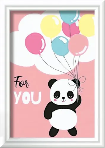 Ravensburger CreArt 20059 - for You - Malen nach Zahlen Panda für Kinder ab 7 Jahre, Malset mit Rahmen, Pinsel und Acrylfarben, Geschenk für Mädchen und Jungen