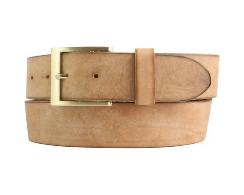 BELTINGER Ledergürtel Herren-Gürtel aus weichem Vollrindleder Vintage-Look 4 cm - Jeans-Gürt (1-St) weiches Leder, Gürtelschnalle in Gold, Vintage