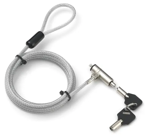 Techly 108262 Kabelschloss Wedge-Lock für Notebook Kabel 1,8m Silber