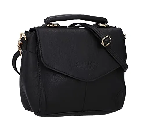 Gusti Umhängetasche Leder - Willow Damen Ledertasche für jeden Anlass - Umhängetaschen mit schickem Vintage Design, ideal als Abend- oder Partytasche. Hergestellt aus hochwertigem Echtleder, bietet sie genügend Platz für alle Essentials.