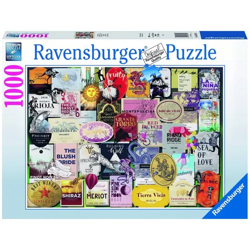 Ravensburger 16811 135736 Lifestyle-Food, Drink Wein Weinetiketten, Mehrfarbig, 27 x 20 inches (70 x 50 cm) When Complete