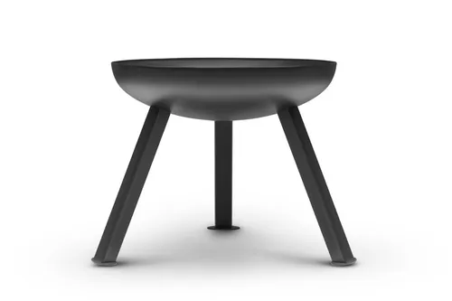 Feuerstelle Schwarz 48x48cm I 2,5mm Stahl I 7kg I Feuerschale für Garten