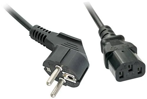 LINDY Strom Anschlusskabel [1x Schutzkontakt-Stecker - 1x Kaltgeräte-Buchse C13] 2.00 m Schwarz