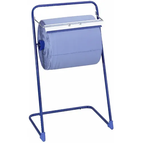 Rollenhalter für Putzrollen - Metall Bodenständer bis 40 cm - Robuster Metallbodenständer für Putzrollen bis 40 cm Breite, ideal für Werkstätten und Industrie. Praktisch und langlebig, sorgt für Ordnung bei der Reinigung.