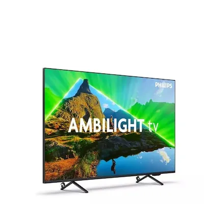 PHILIPS Ambilight Fernseher 65 Zoll 4K Ultra HD Smart TV - Fernseher mit 65 Zoll Bildschirmgröße und einzigartiger Ambiente-Beleuchtung für ein beeindruckendes Seherlebnis. Genießen Sie 4K Ultra HD Auflösung und Smart TV-Funktionen.