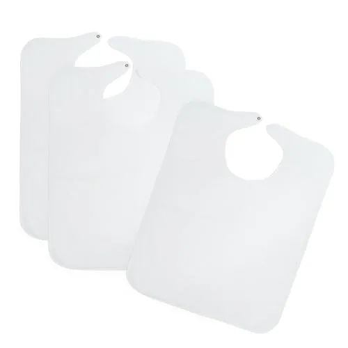 Ti TIN 3er Pack Lätzchen für Erwachsene 50×60 cm – hochsaugfähiges Frottee mit Druckknopfverschluss, 90 % Baumwolle / 10 % Polyester – atmungsaktiv & langlebig