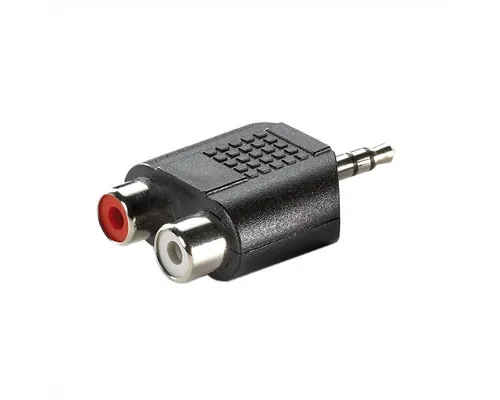 VALUE 3,5mm (ST)-zu-Cinch (2X BU) Adapter - 3,5mm Stereo Klinkenstecker auf 2x Cinch Buchse, ideal für Multimedia-Anwendungen und einfache Verbindung