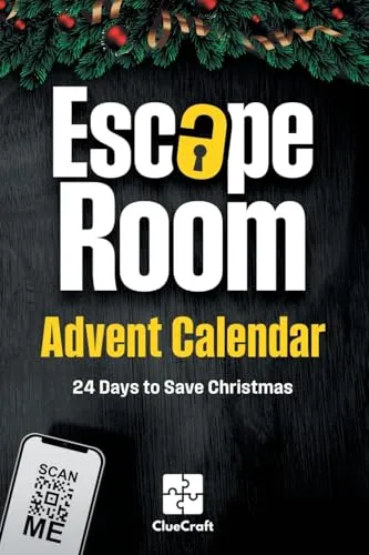 The Escape Room Advent Calendar: Ein Weihnachtskrimi zum Lösen - Denksport & Gedächtnisspiele, 24 spannende Rätsel für einen interaktiven Advent und festliche Unterhaltung.