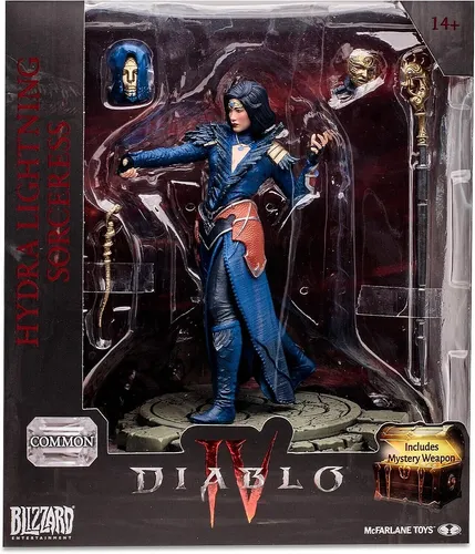 McFarlane Diablo 4 Actionfigur Sorceress 15 cm - Actionfigur aus der beliebten Diablo 4 Reihe, detailreich und beweglich, ideal für Sammler und Kinder, inklusive Base in einer attraktiven Fensterbox.