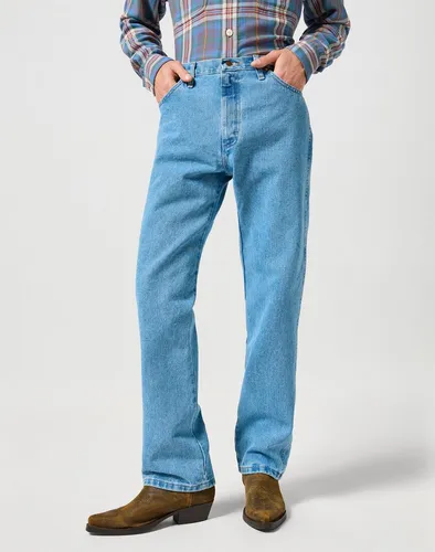 Wrangler Slim Fit Jeans 112358497 ORIGINAL REG BOOTCUT-13MWZ - Jeans in Blau für Herren, mit Bootcut-Schnitt und antikem Wasch-Effekt für einen lässigen Look. Ideal für den Alltag und bequem zu tragen.