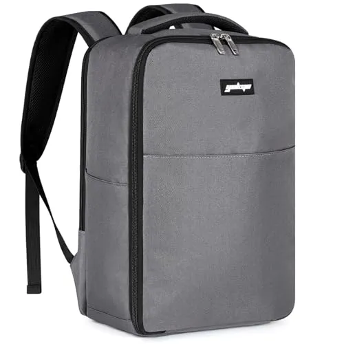 YOKGO Reiserucksack Rucksack Handgepäck Flugzeug 40 x 20 x 25cm 20L Für Ryanair Untersitz Reise, Tasche Mit Nassfach, 14,4 Zoll Laptop Kabinentasche Backpack Für Weekender,Business, Arbeit (Grau)