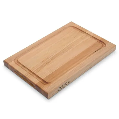 Boos Blocks Schneidebrett Pro Chef-Groove 51x38 cm aus Ahornholz - Hochwertiges, rechteckiges Schneidebrett aus nordamerikanischem Ahornholz. Beidseitig nutzbar mit Saftrille und Griffmulden für mehr Komfort. Ideal für den täglichen Einsatz in der Küche.