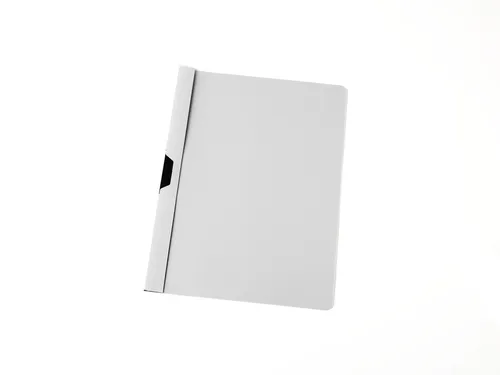Loer & Schäfer Cliphefter DIN A4 in Grau - Praktischer Cliphefter im DIN A4 Format, ideal für Bewerbungen. Mit transparentem Vorderdeckel und einer Füllhöhe von 3-4mm, perfekt für die Organisation von Dokumenten.