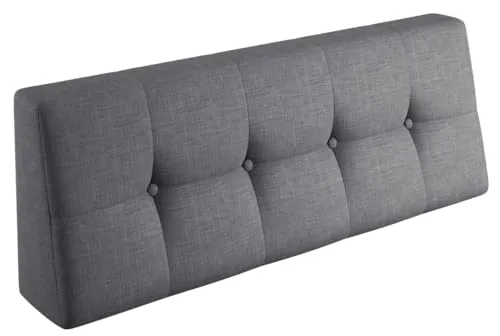 sunnypillow Palettenkissen 120x40x20/10cm Silver von sunnypillow