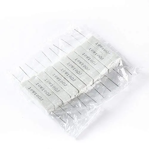 BE-TOOL Drahtgewickelte Widerstände, 10 Stück, Keramik-Zement, 10 W, horizontal, 330 Ohm, frei von Post White, BE-TOOL Drahtgewickelte Widerstände, 10 Stück, 10 W, horizontal, Weiß