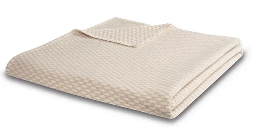 Biederlack Wolldecke Merino, 100% Merinowolle in Weiß - Bettdecken aus 100% Merinowolle, OEKO-TEX® zertifiziert, ideal für gemütliche Abende und ein kuscheliges Zuhause.