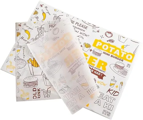 La Llareta Brotpapier 100 Blatt, 26 * 36cm Käsepapier, Wasserdicht und Öl, Nicht Klebrig, Wachspapier für Lebensmittel, Butter, Käse, Sandwich, Burger, Pommes