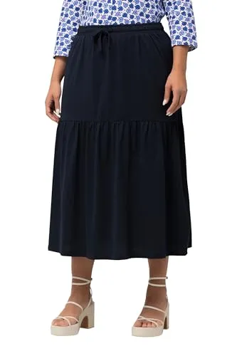 Ulla Popken Maxirock Jerseyrock A-Linie mit Volant von Ulla Popken