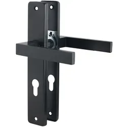 Schwarz Türdrückergarnitur KWADRO PZ72 – Türbeschlag für Zimmertüren; Türgriff; Türklinke; Drückergarnitur Innentüren Eckig - Schwarz