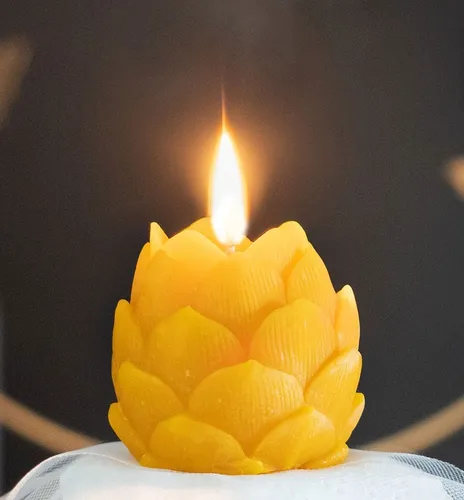 Bienenwachskerze 55 x 50mm, aus 100% Bienenwachs,