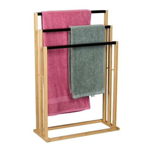 Handtuchhalter Handtuchständer Tuchhalter 3 Stangen rutschfest freistehend