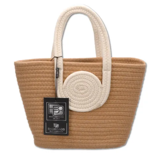 BAD&BAGS Damen Sommer Strand Stroh Umhängetasche BAD&BAGS klein