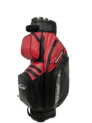 Tour Made Organizer Golfbag wasserdicht für Herren & Damen - Caddybags mit 100% Wasserdichtigkeit, 14-fach Organizer für perfekten Schutz der Schläger und viel Stauraum inklusive großer Kühltasche für Getränke.