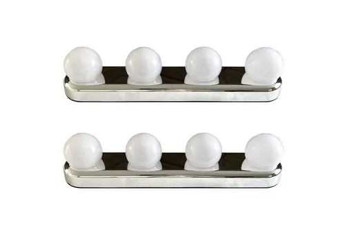 HAC24 LED Spiegelleuchte 2er Set LED Spiegellampe Spiegel Kosmetik Make Up Leuchte, mit Saugnäpfen