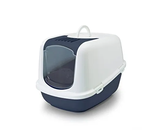Beeztees 400476 Katzentoilette Newtor Jumbo, 66 x 48 x 46 cm, blau/weiß