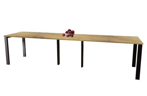 Endo-Moebel Esstisch Vast 130/330cm - Ausziehbarer Kulissentisch mit Metallgestell - Esstisch Vast: Ausziehbar von 130 auf 330 cm, ideal für große Familien und gesellige Abende. Robuste Verarbeitung und elegantes Schwarz Matt Metallgestell sorgen für Langlebigkeit und modernes Design.