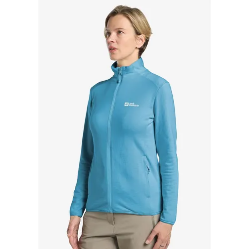 Jack Wolfskin KOLBENBERG Fleecejacke für Damen - Funktionsjacken aus leichtem, warmem Gitterfleece-Material, ideal für kühle Tage und umweltfreundlich aus recyceltem Material gefertigt.